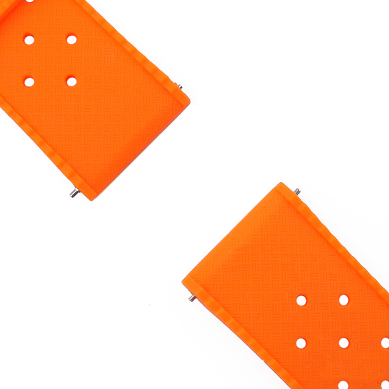 Pasek Silikonowy ERBORD Uniwersalny 22mm, Tropic, pomarańczowy / czarna klamra