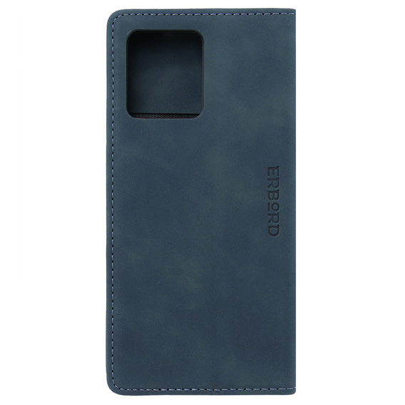 Case for Motorola Edge 40 Neo, ERBORD Vintage, wallet with flap, blue