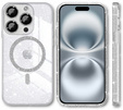 Case for iPhone 16 Pro, ERBORD Glitter MagSafe, transparent + Screen Glass