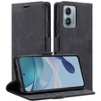 Etui do Motorola Moto G53, ERBORD Vintage portfel z klapką, czarne