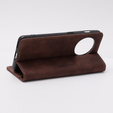 Case for OnePlus 11 5G, ERBORD Vintage, wallet with flap, dark brown
