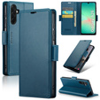 Case for Samsung Galaxy A26, ERBORD Glossy Litchi, wallet with flap, blue
