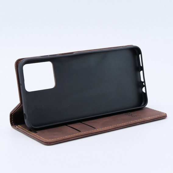 Case for Motorola Moto G53, ERBORD Vintage, wallet with flap, coffee