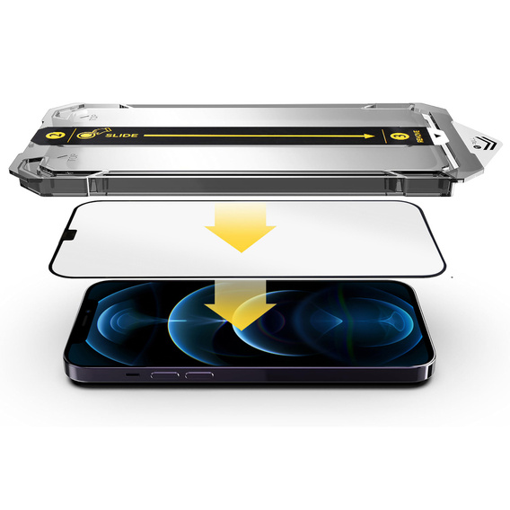 2x Tempered Glass for iPhone 12 / 12 Pro, ERBORD Easy App Full Screen Protector