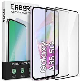 2x Tempered Glass ERBORD 3D for Samsung Galaxy A35 5G full display
