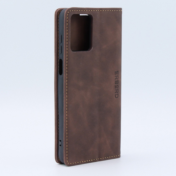 Etui do Motorola Moto G13/ G23 4G, ERBORD Vintage portfel z klapką, kawowe