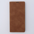 Case for iPhone 15 Pro Max, ERBORD Vintage, wallet with flap, brown