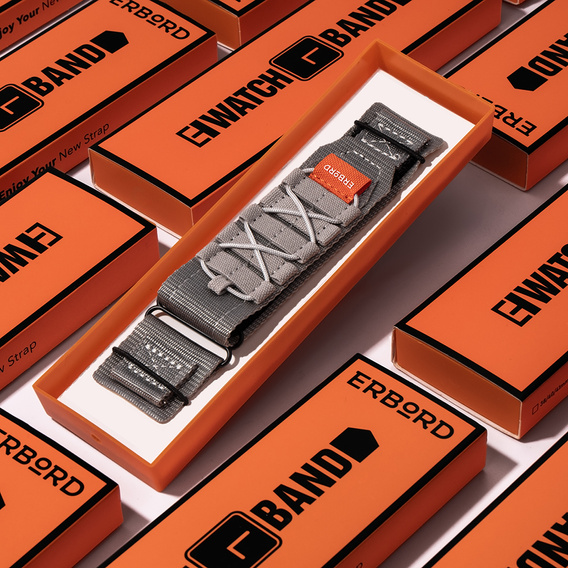 Pasek Nylonowy ERBORD Runner Uniwersalny 22mm, Szary