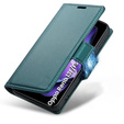 Case for Oppo Reno 13F / Oppo Reno 13FS, ERBORD Glossy Litchi, wallet with flap, green