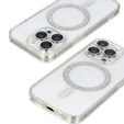 Case for iPhone 16 Pro, ERBORD Glitter MagSafe, transparent + Screen Glass