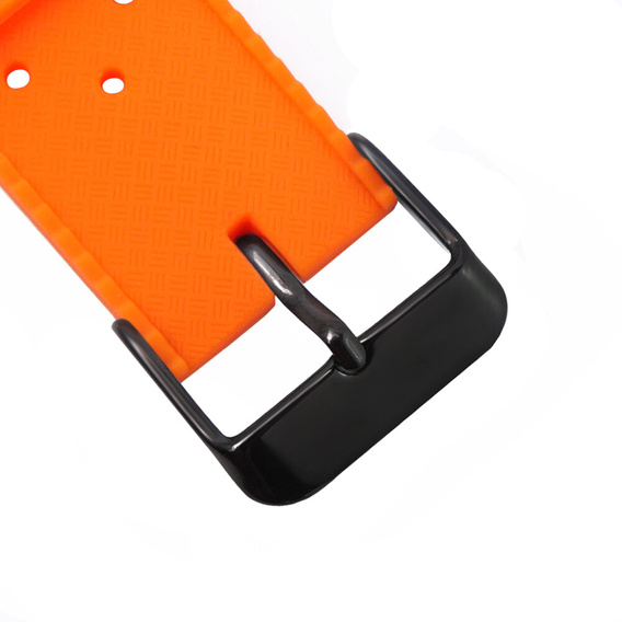 Pasek Silikonowy ERBORD Uniwersalny 22mm, Tropic, pomarańczowy / czarna klamra
