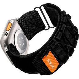 Pasek Nylonowy ERBORD Runner do Apple Watch 1/2/3/4/5/6/7/8/9/SE/ULTRA/ULTRA 2 42/44/45/49MM, Czarny