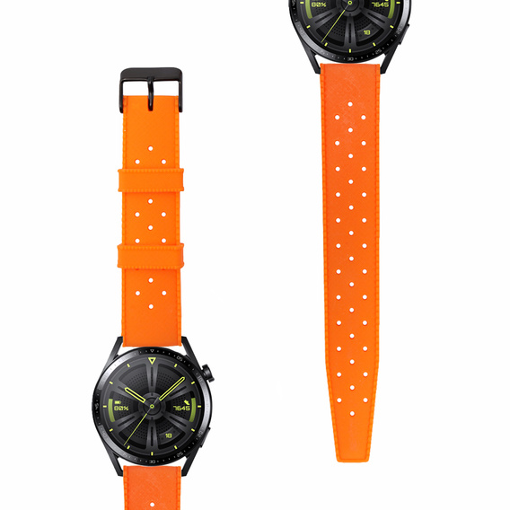 Pasek Silikonowy ERBORD Uniwersalny 22mm, Tropic, pomarańczowy / czarna klamra