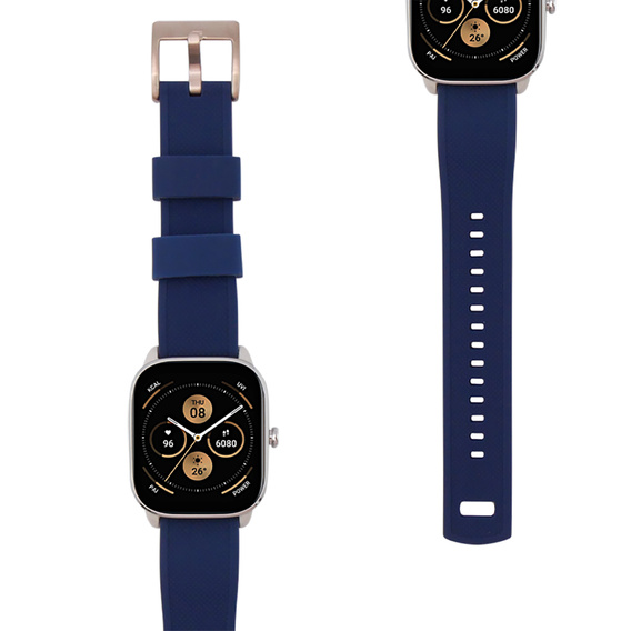 Pasek Silikonowy ERBORD Uniwersalny 20mm, Dual Color, niebieski / czerwony / różowo złota