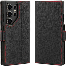 Leather case for Samsung Galaxy S24 Ultra, ERBORD LeatherWallet, black