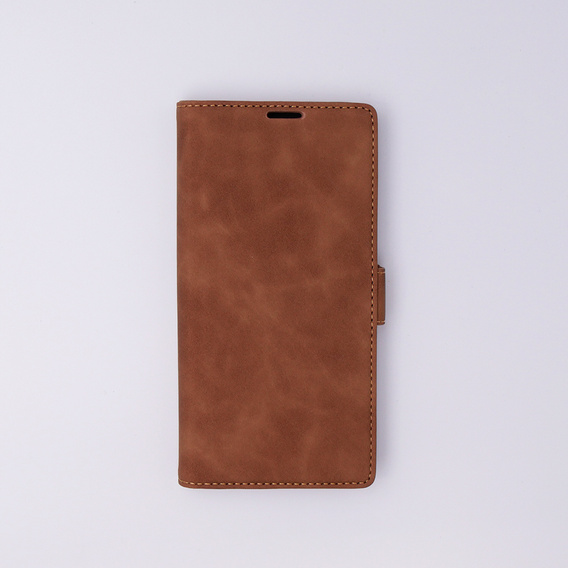 Case for Samsung Galaxy S24 Ultra, ERBORD Vintage, wallet with flap, brown