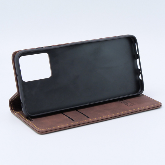 Etui do Motorola Moto G13/ G23 4G, ERBORD Vintage portfel z klapką, kawowe