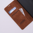 Case for Xiaomi Redmi 12C, ERBORD Vintage, wallet with flap, brown