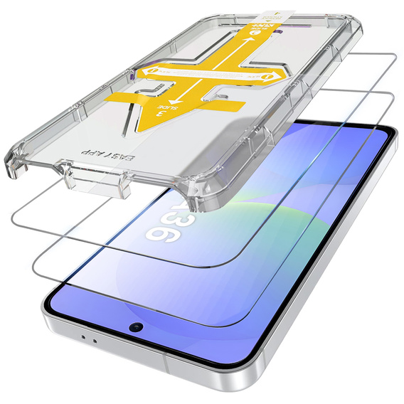 2x Tempered Glass for Samsung Galaxy A36, ERBORD Easy App Full Screen Protector