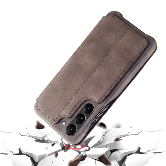 Etui z klapką do Samsung Galaxy S23, ERBORD Retro, brązowe