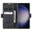 Case for Samsung Galaxy S24 Ultra, ERBORD Vintage, wallet with flap, black
