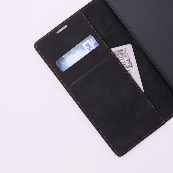 Case for Oppo A78 5G, ERBORD Vintage, wallet with flap, black