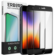 2x Szkło Hartowane do iPhone 7/8/SE 2020/SE 2022, ERBORD 3D pełne, szybka na cały ekran