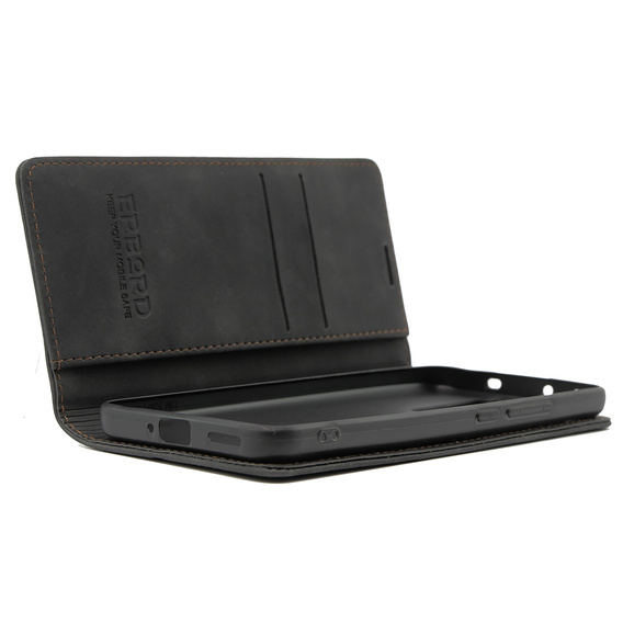 Case for Xiaomi 13T / 13T Pro, ERBORD Vintage, wallet with flap, black