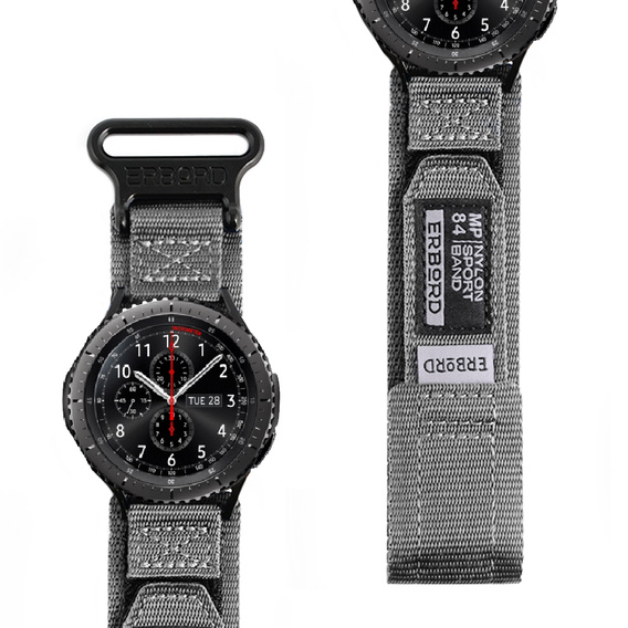 Pasek Nylonowy ERBORD MP84 Uniwersalny 22mm, Szary