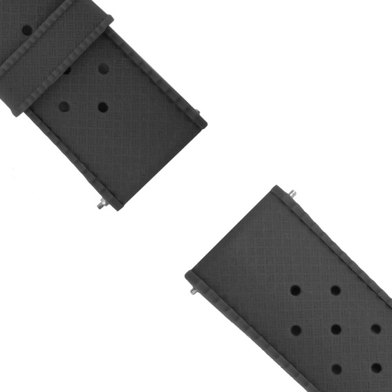 Pasek Silikonowy ERBORD Uniwersalny 22mm, Tropic, czarny / czarna klamra