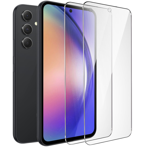 2x Szkło Hartowane do Samsung Galaxy A54 5G, ERBORD 9H Hard Glass, szybka
