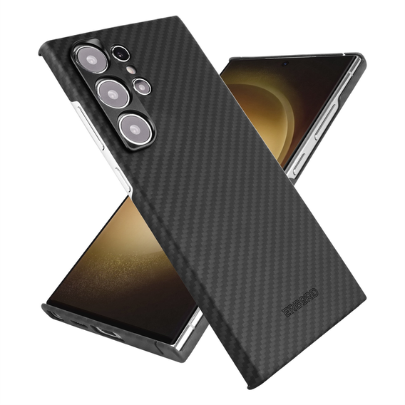 Case for Samsung Galaxy S24 Ultra, ERBORD Full Kevlar, for MagSafe, black