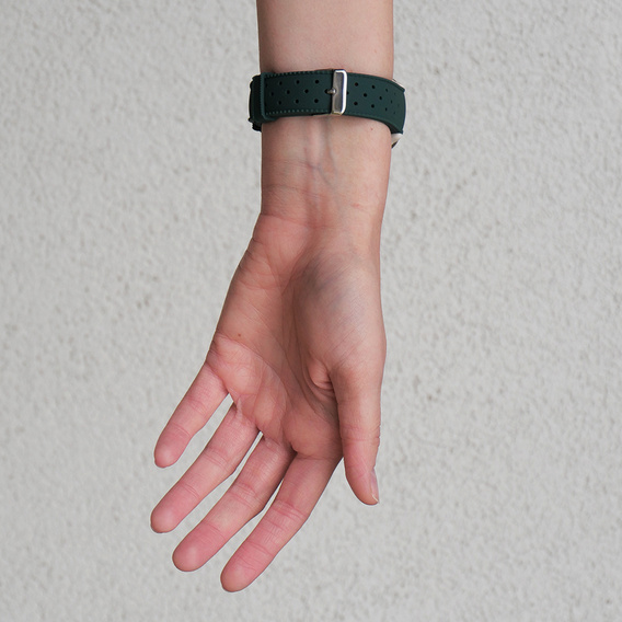 2x Pasek Silikonowy ERBORD Uniwersalny 20mm, Tropic, zielony / szary