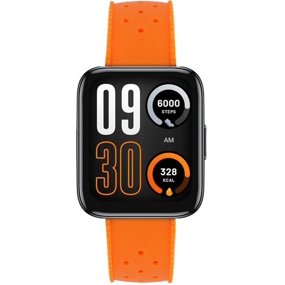 Pasek Silikonowy ERBORD Uniwersalny 22mm, Tropic, pomarańczowy / czarna klamra