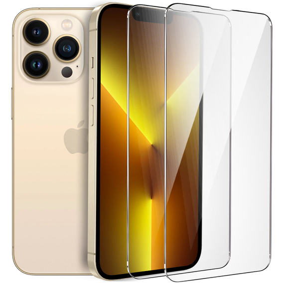 2x Szkło Hartowane do iPhone 13 Pro Max, ERBORD 9H Hard Glass, szybka