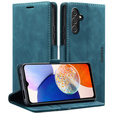 Case for Samsung Galaxy A14 4G/5G, ERBORD Vintage, wallet with flap, blue