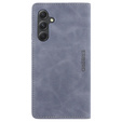 Case for Samsung Galaxy A54, ERBORD Vintage, wallet with flap, grey