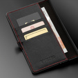 Case for iPhone 16 Pro Max, ERBORD Vintage, wallet with flap, black