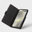 Leather case for Samsung Galaxy S24, ERBORD LeatherWallet, black