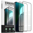 2x Tempered Glass ERBORD 3D for iPhone 16 Pro Max full display