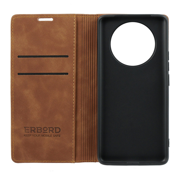 Etui do Realme 11 Pro 5G / Pro+ 5G, ERBORD Vintage portfel z klapką, brązowe