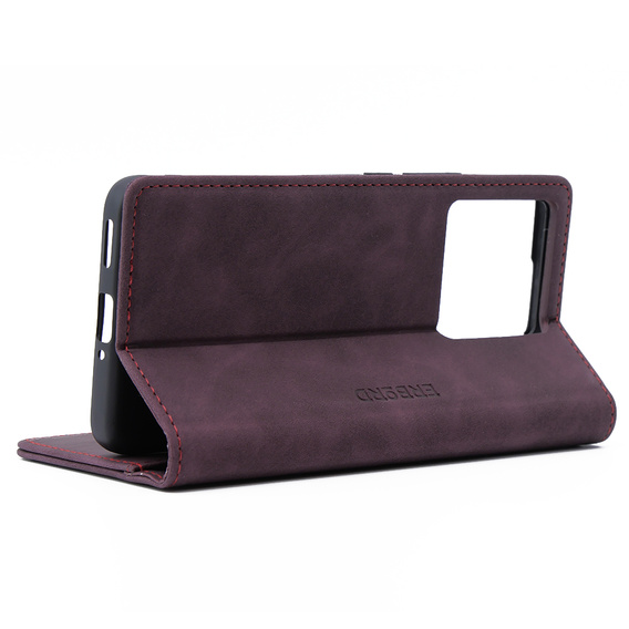 Case for Xiaomi 13T / 13T Pro, ERBORD Vintage, wallet with flap, red