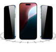 2x Szkło Hartowane prywatyzujące do iPhone 17 Pro / 17 / 16 Pro, ERBORD 9H Easy App Anti-Peep
