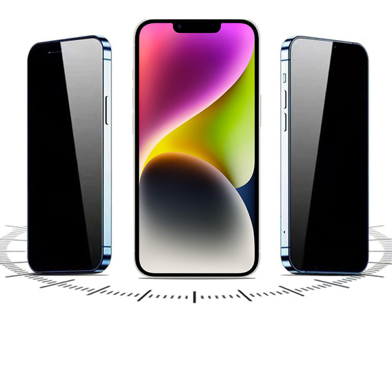 2x Privatization Tempered Glass for iPhone 14 Plus / 13 Pro Max, ERBORD 9H Easy App Anti-Peep