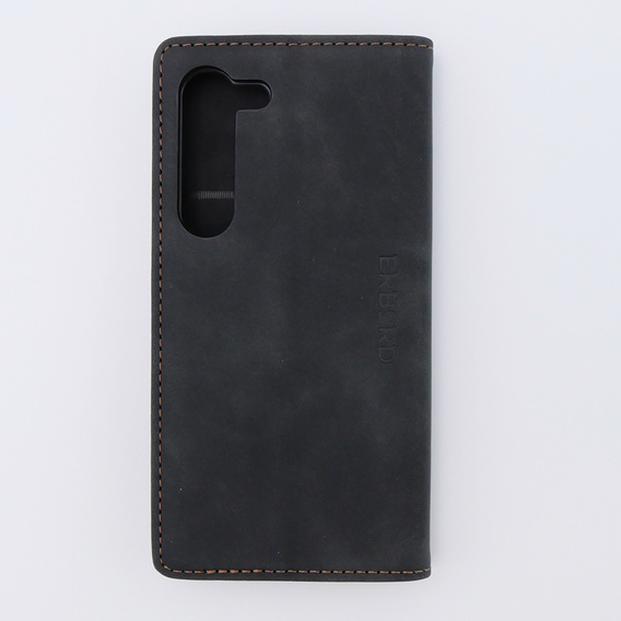 Case for Samsung Galaxy S23, ERBORD Vintage, wallet with flap, black