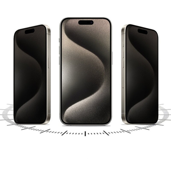 2x Privatization Film for iPhone 15 Pro, ERBORD Anti-Spy Hydrogel Film