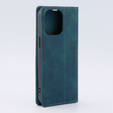 Case for iPhone 15 Pro Max, ERBORD Vintage, wallet with flap, blue
