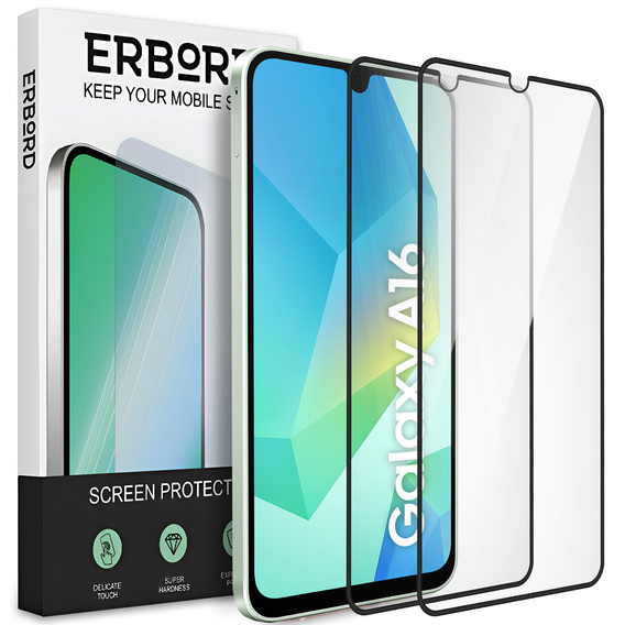 2x Tempered Glass ERBORD 3D for Samsung Galaxy A16 5G full display