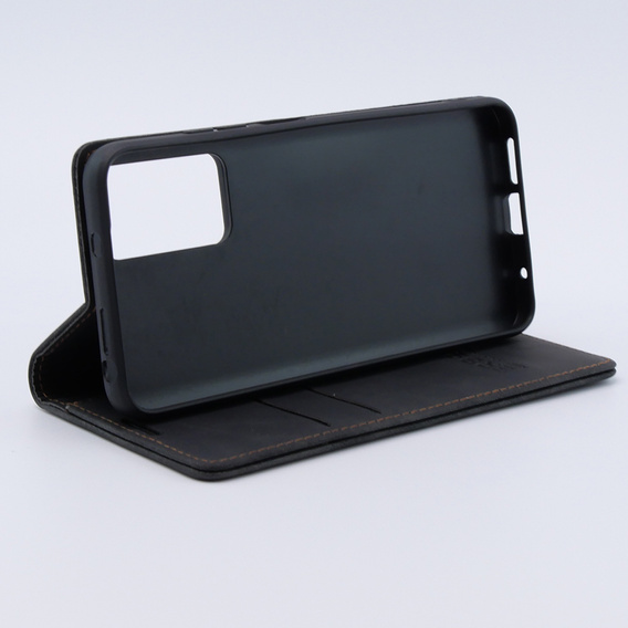 Etui do Xiaomi Redmi Note 12S, ERBORD Vintage portfel z klapką, czarne