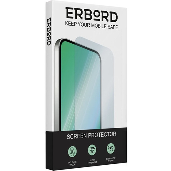 2x Tempered Glass ERBORD 9H Hard Glass for phone screen for iPhone 16